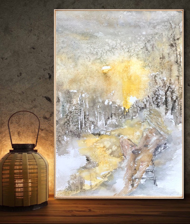 In thoughts, Painting Djordjevic Snezana