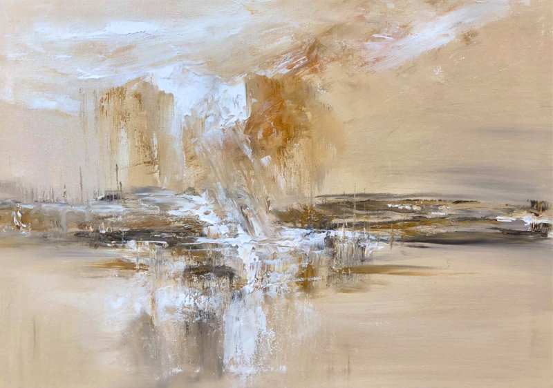 Harbour after Rain, Painting Djordjevic Snezana