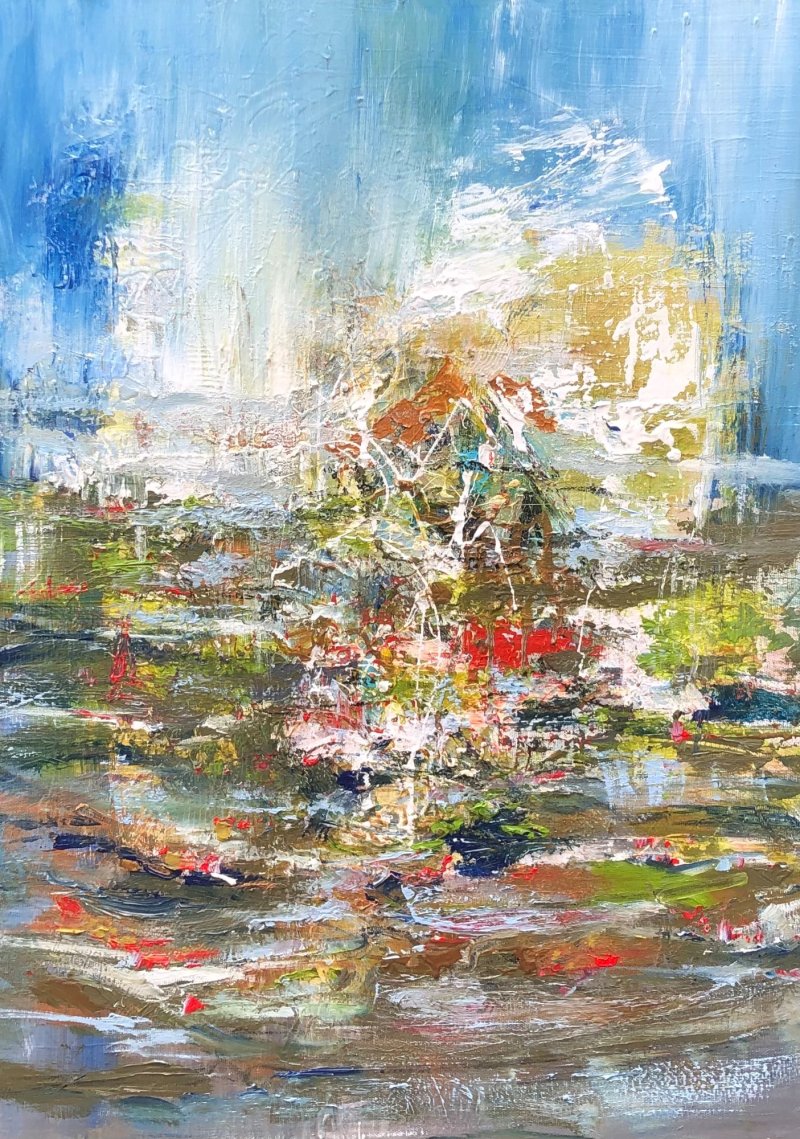 Border between real and imagined, Painting Djordjevic Snezana