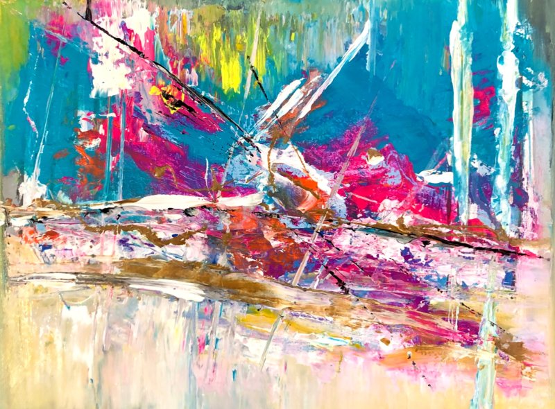 Line of awakening, Painting Djordjevic Snezana