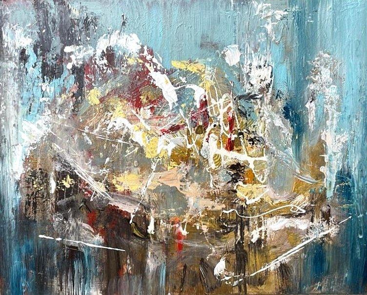 Palette and chord, Painting Djordjevic Snezana