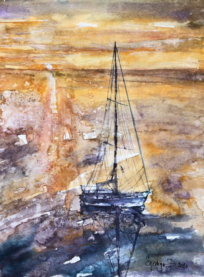 A calm harbour, Slika Djordjevic Snezana