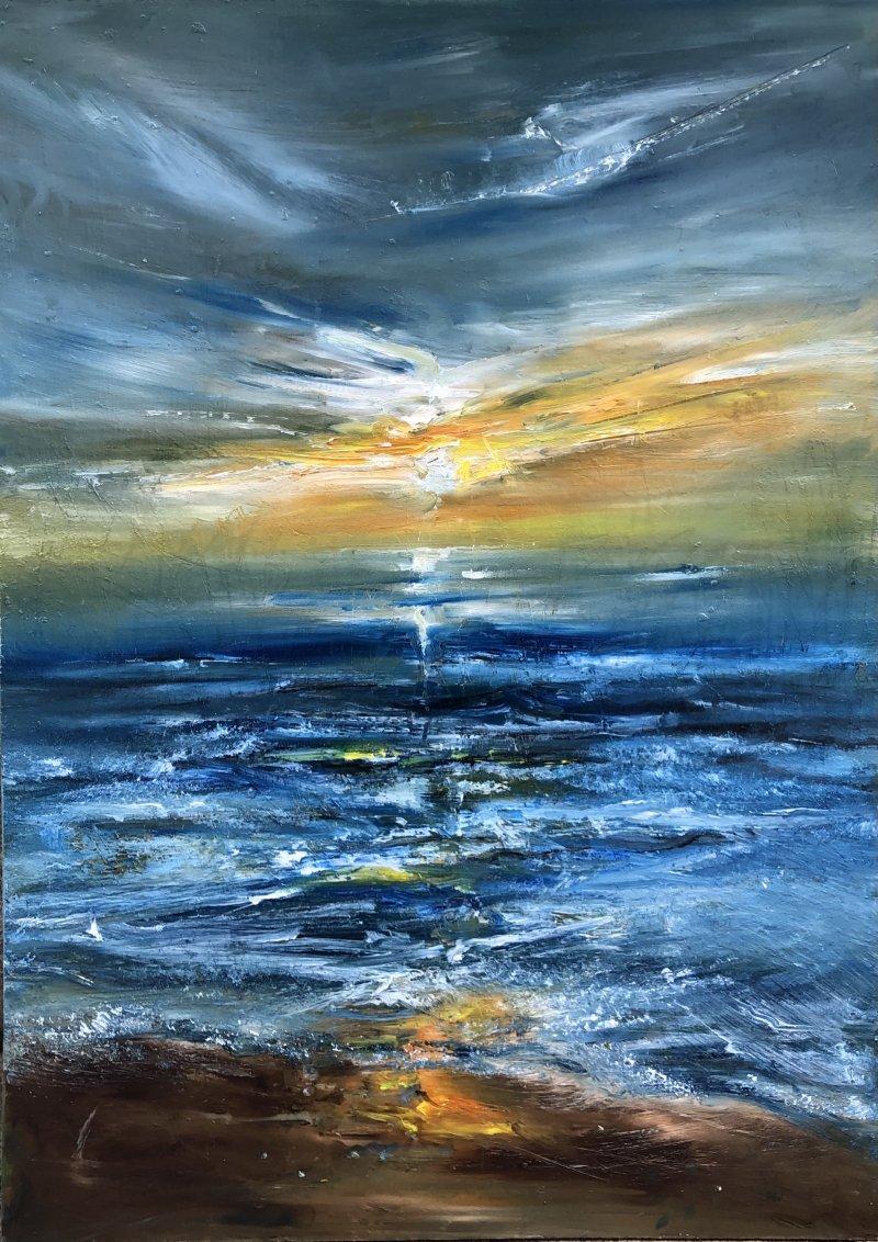 Ocean wave sound, Painting Djordjevic Snezana