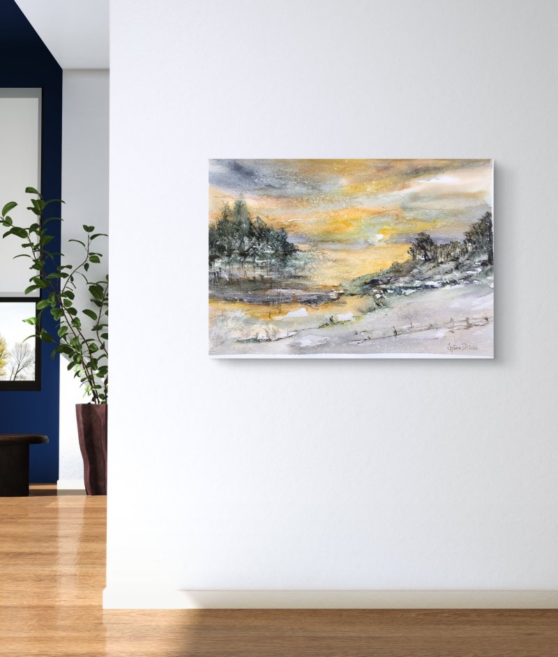 A winter day-2, Painting Djordjevic Snezana