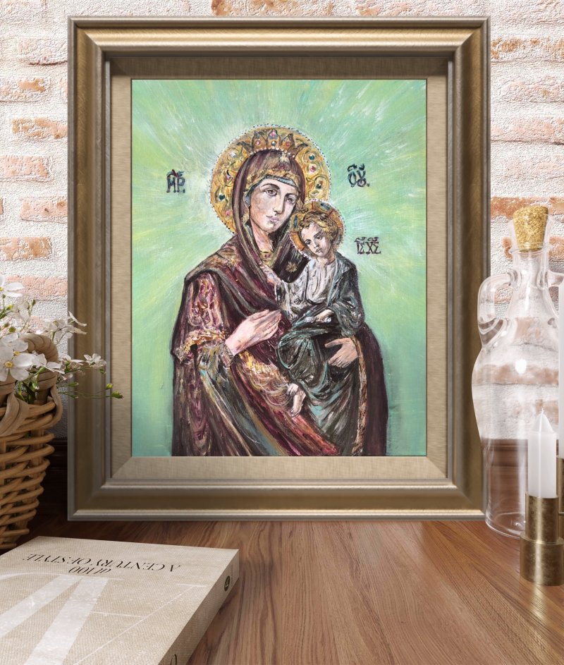 Mother of God, Painting Djordjevic Snezana