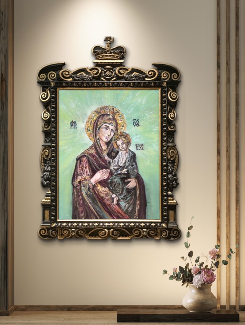 Mother of God, Painting Djordjevic Snezana