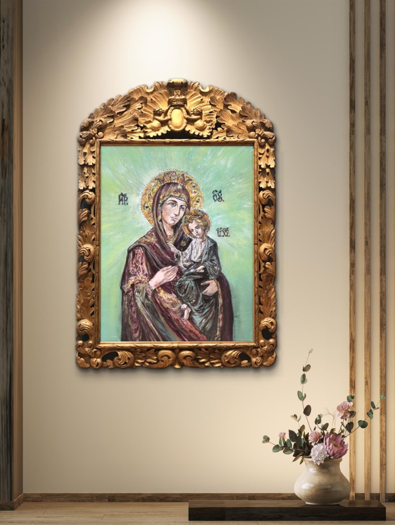 Mother of God, Painting Djordjevic Snezana