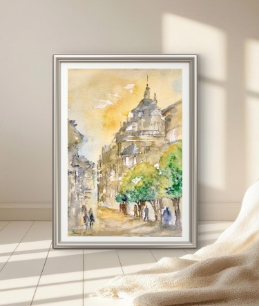 Through the streets of childhood, Painting Djordjevic Snezana
