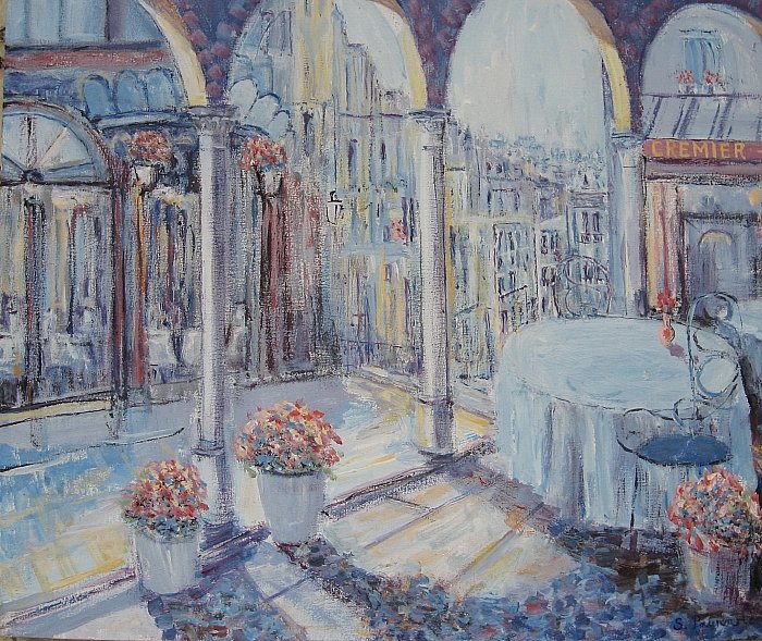Caffe, Paris, Painting Paunović Slobodan