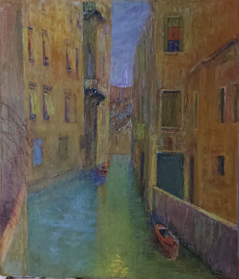 `Il Rio degli Albrizzi` Venecija 1930, Slika Paunović Slobodan