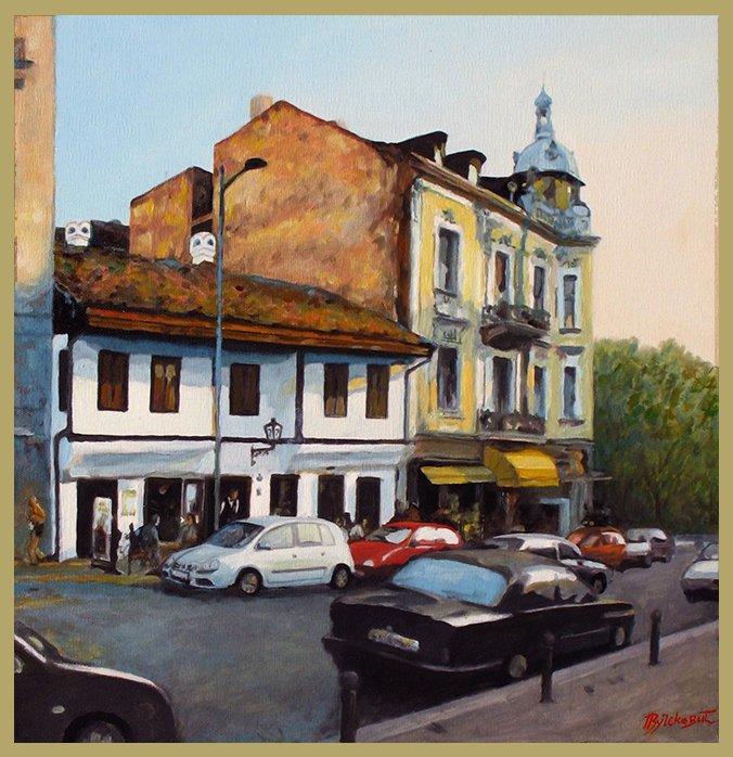 Kafana,  Znak pitanja, Painting Vucekovic Predrag