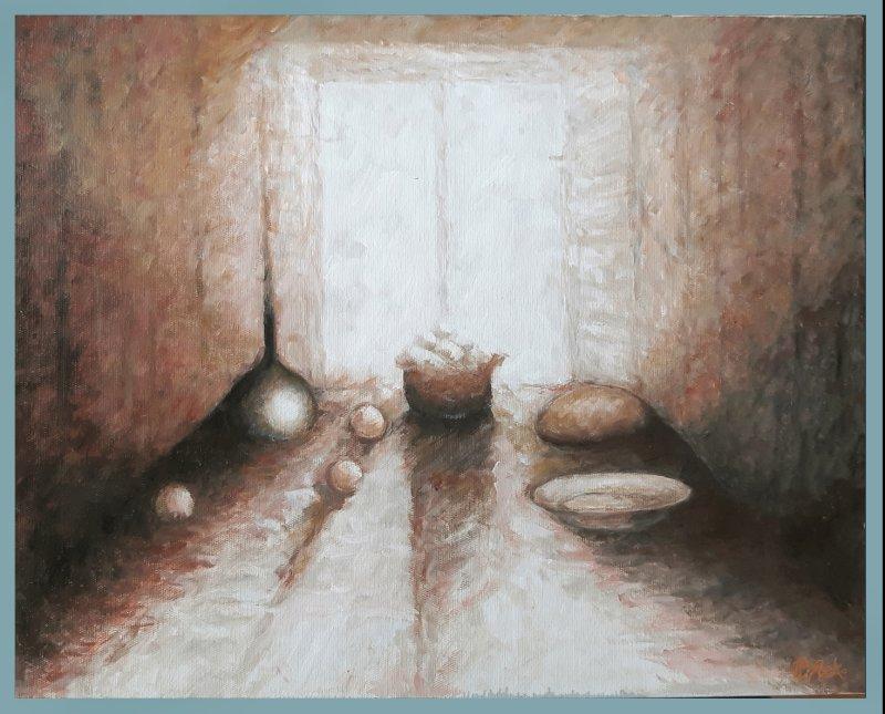 Workers Table, Painting Vucekovic Predrag
