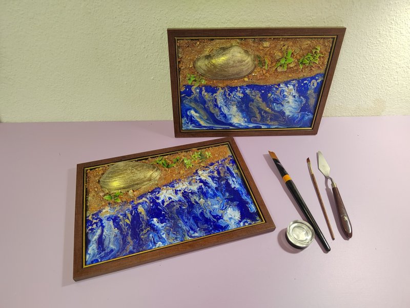 Premium Seashell Paintings - Art Inspired by Nature, Painting Anee_artist