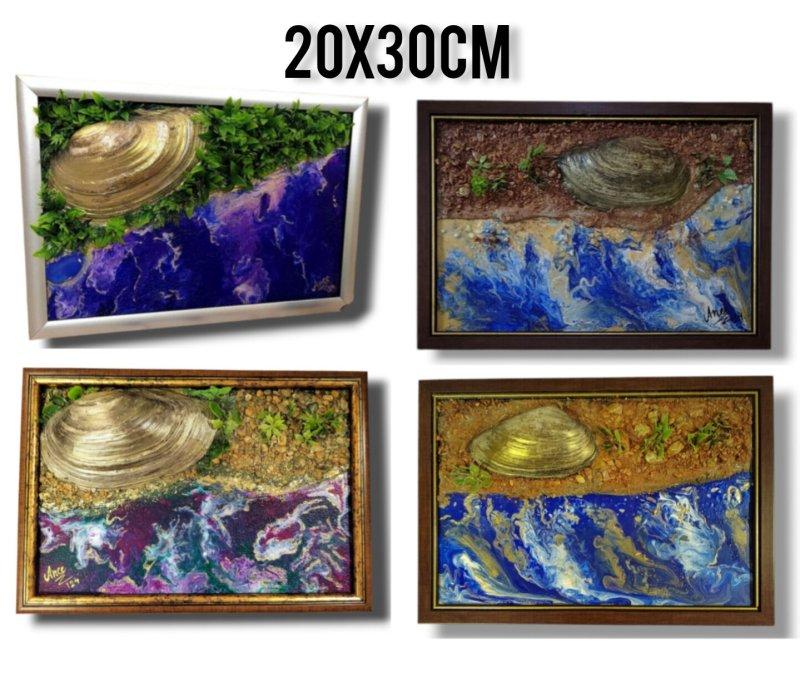 Premium Seashell Paintings - Art Inspired by Nature, Painting Anee_artist