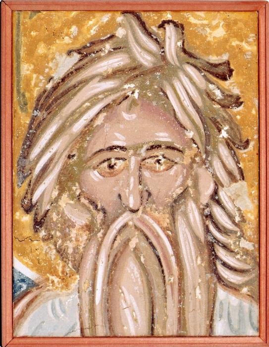 Manastir Koporin, Sveti Makarije Rimski, detalj, kopija freske, Slika Jovanovic B. Zoran