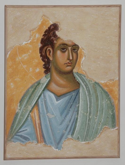 Serbia, Sopocani, Yang Apostle, detail, copy of the fresco