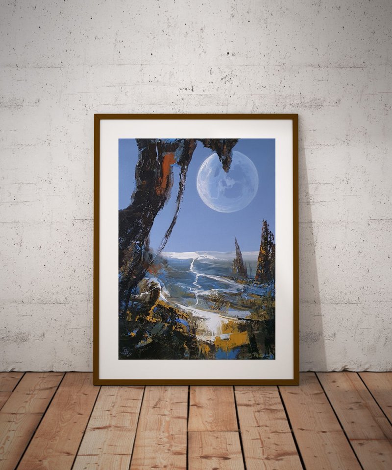 ` Another Moon` , Painting Grozdanovski Ivan