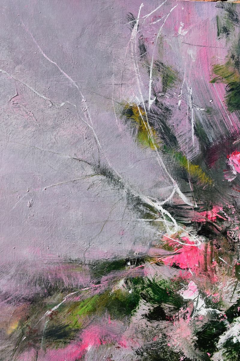 ` Vase of pink flowers` , Painting Grozdanovski Ivan