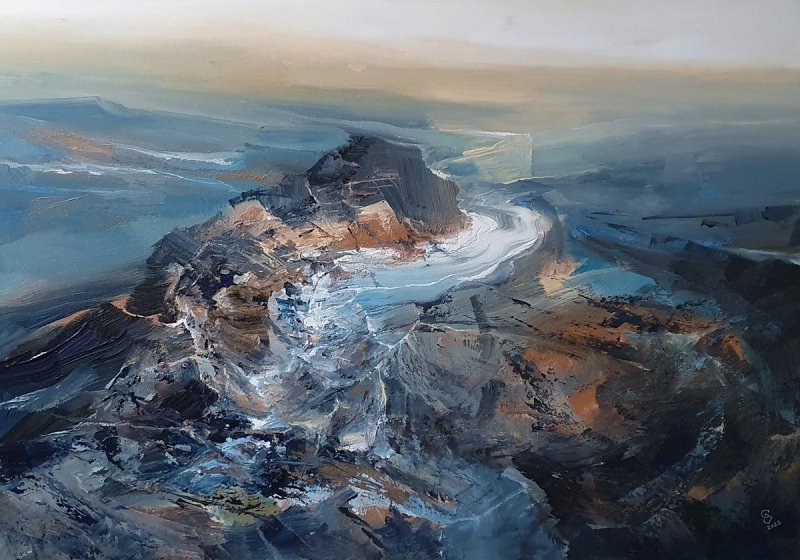 ` Agartha - Black Peak of the Northern Walls` , Painting Grozdanovski Ivan