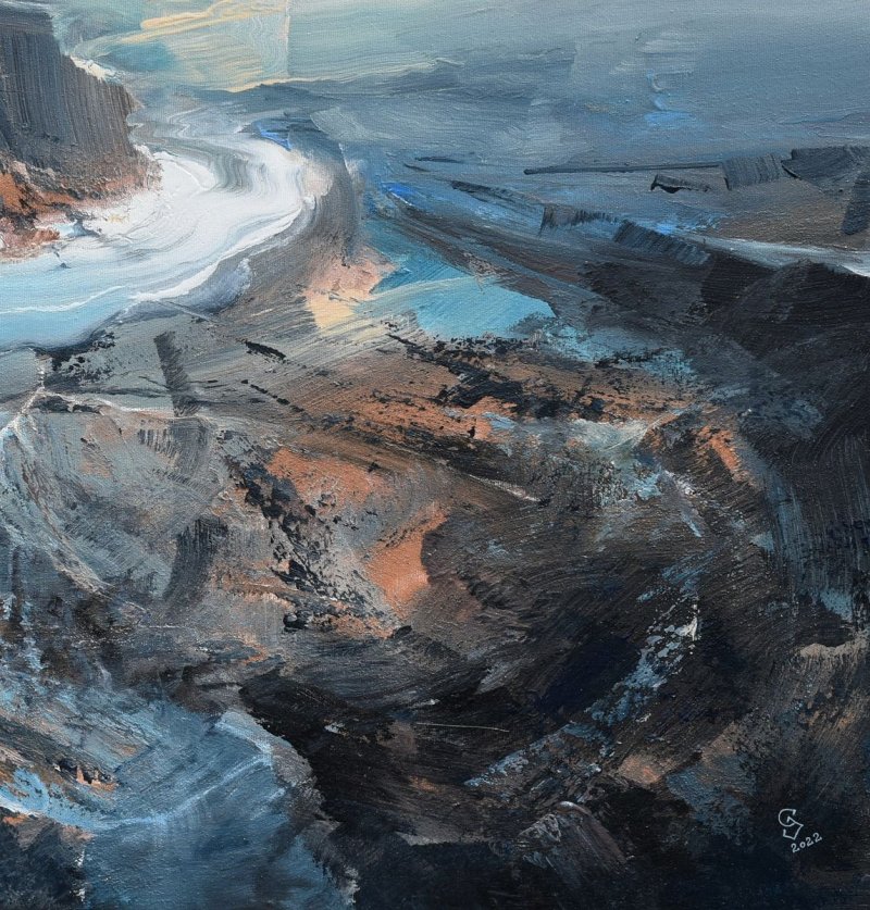 ` Agartha - Black Peak of the Northern Walls` , Painting Grozdanovski Ivan