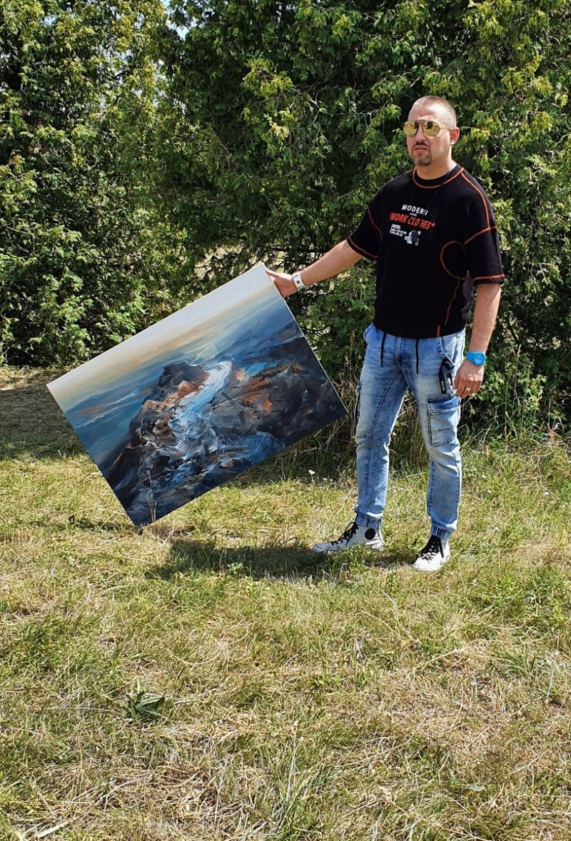 ` Agartha - Black Peak of the Northern Walls` , Painting Grozdanovski Ivan