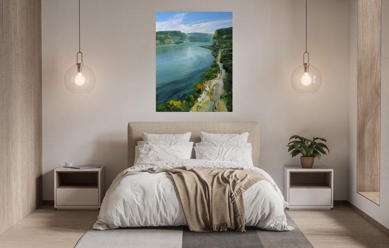 ` Agartha - Great Blue River` , Painting Grozdanovski Ivan