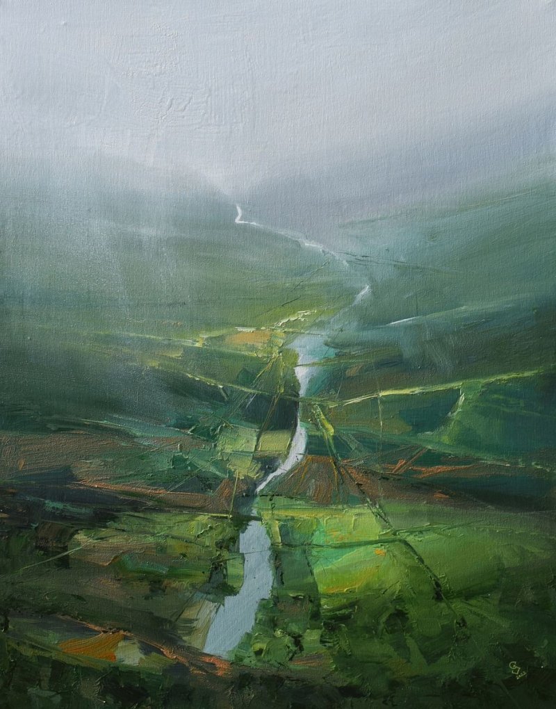 ` The secret of the green valley - 9` , Painting Grozdanovski Ivan
