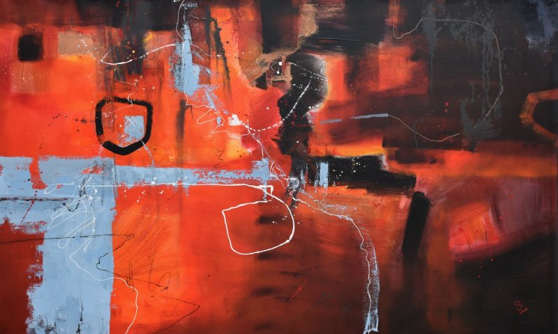 Agartha - The Broken Red 2, Painting Grozdanovski Ivan