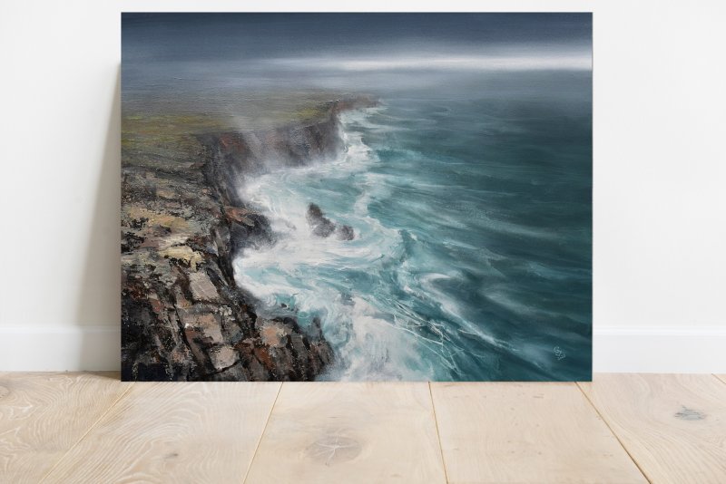 Agartha - East coast cliffs 2, Painting Grozdanovski Ivan