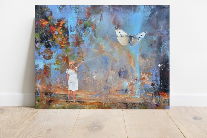 The Childhood of the White Butterfly - Its time to let you go, Painting Grozdanovski Ivan