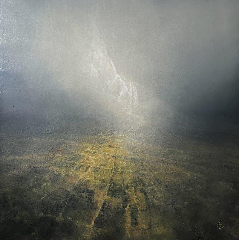 " The secret of the green valley - A supercell storm ", Painting Grozdanovski Ivan