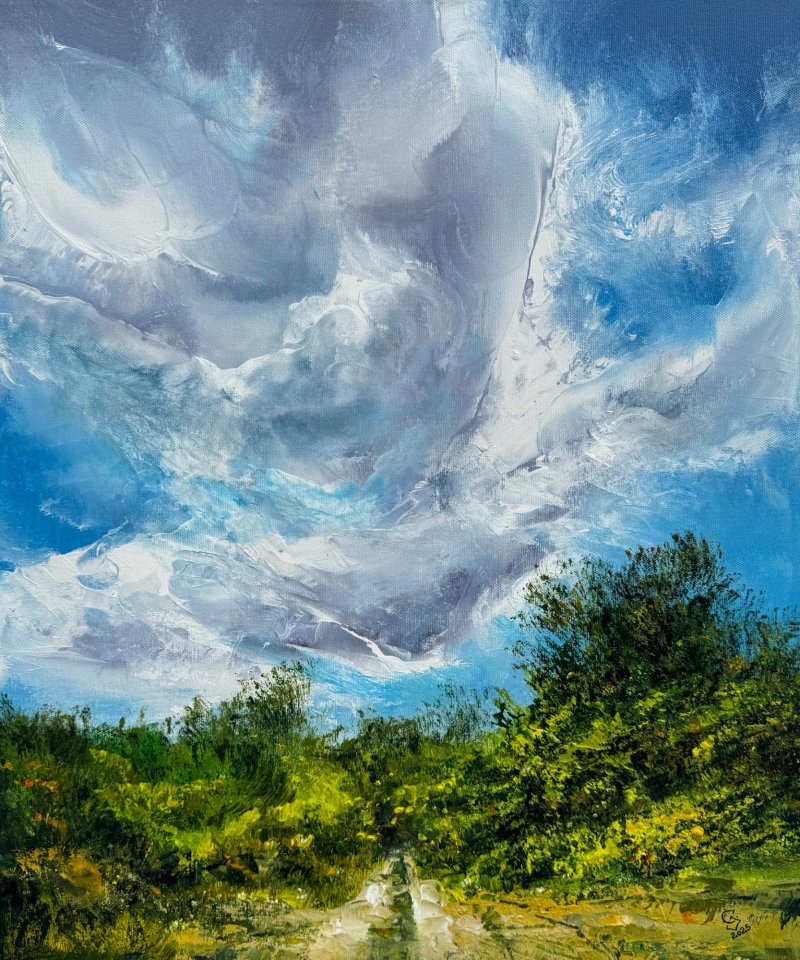 The awakening of early spring, Painting Grozdanovski Ivan