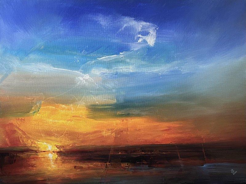 " When the evening speaks a thousand words - 3 ", Painting Grozdanovski Ivan