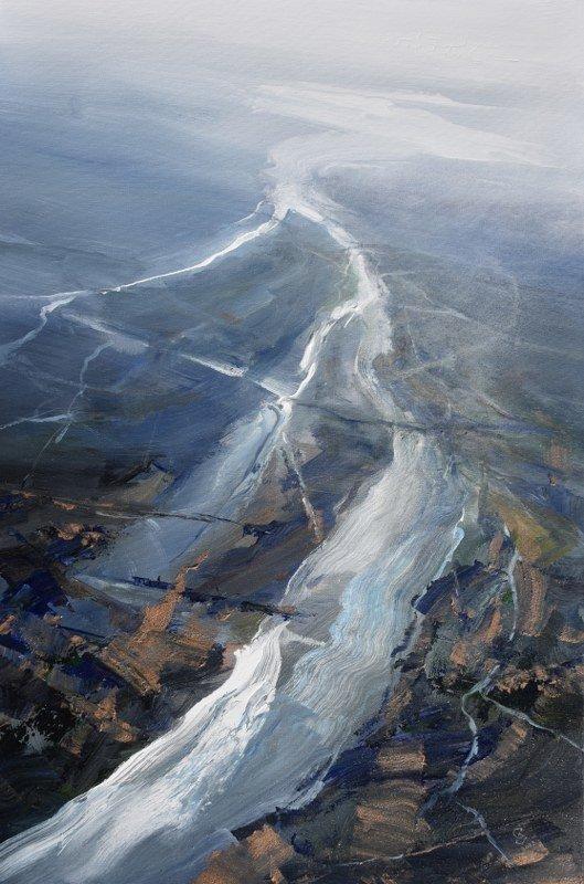" Agartha - White River ", Painting Grozdanovski Ivan