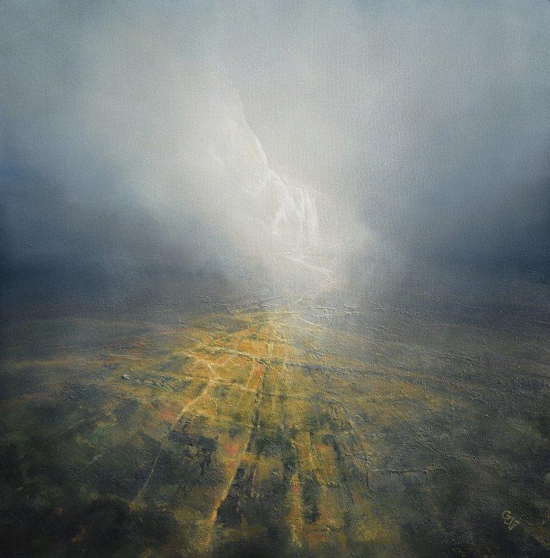 " The secret of the green valley - A supercell storm ", Painting Grozdanovski Ivan