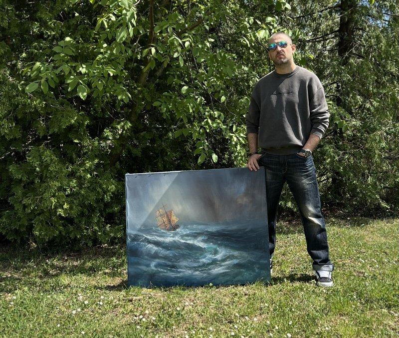 Harbor of destroyed dreams - The Storms of Life 4, Painting Grozdanovski Ivan