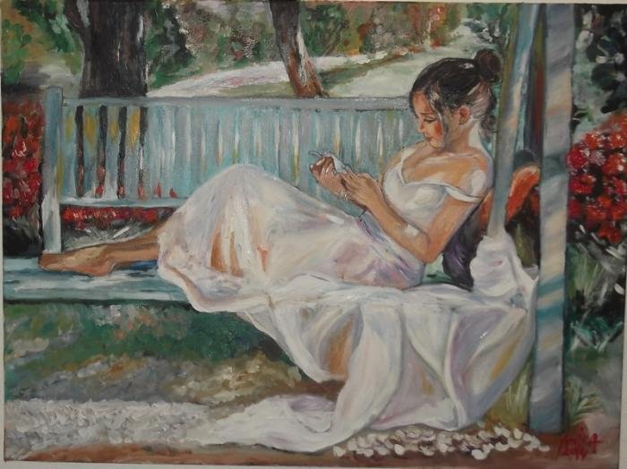 In my garden, Painting Anica Mladenovic