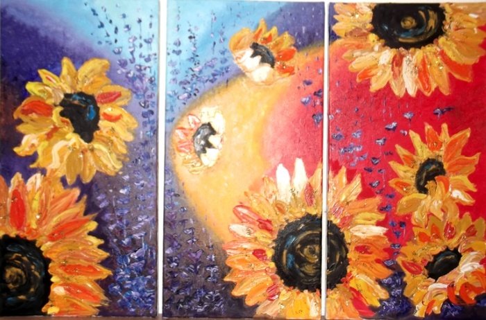 Sunflowers, Painting Anica Mladenovic