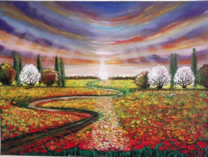 sunset, Painting Anica Mladenovic