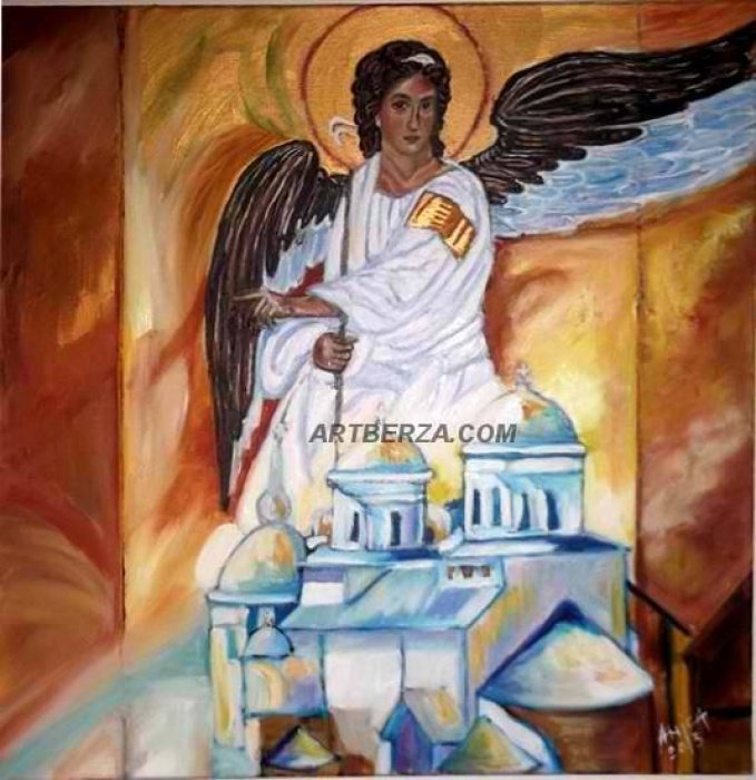 White angel, Painting Anica Mladenovic