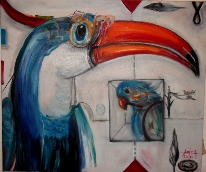 Birds, Painting Anica Mladenovic
