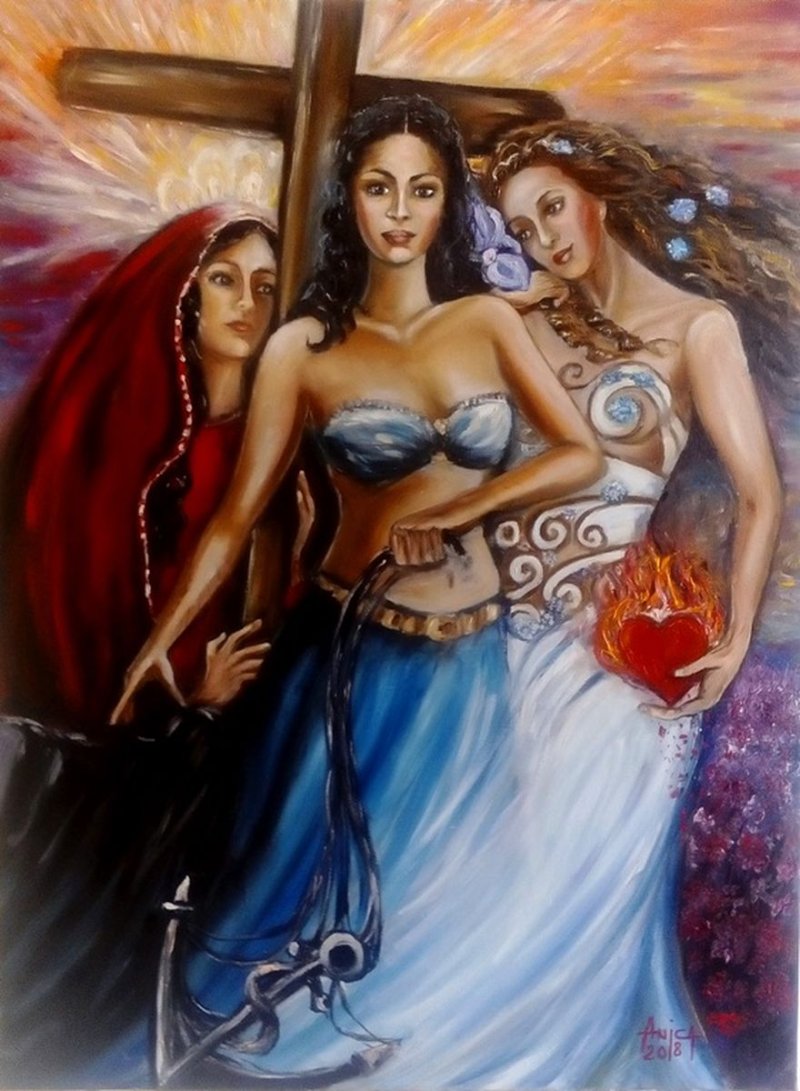 Love faith Hope, Painting Anica Mladenovic