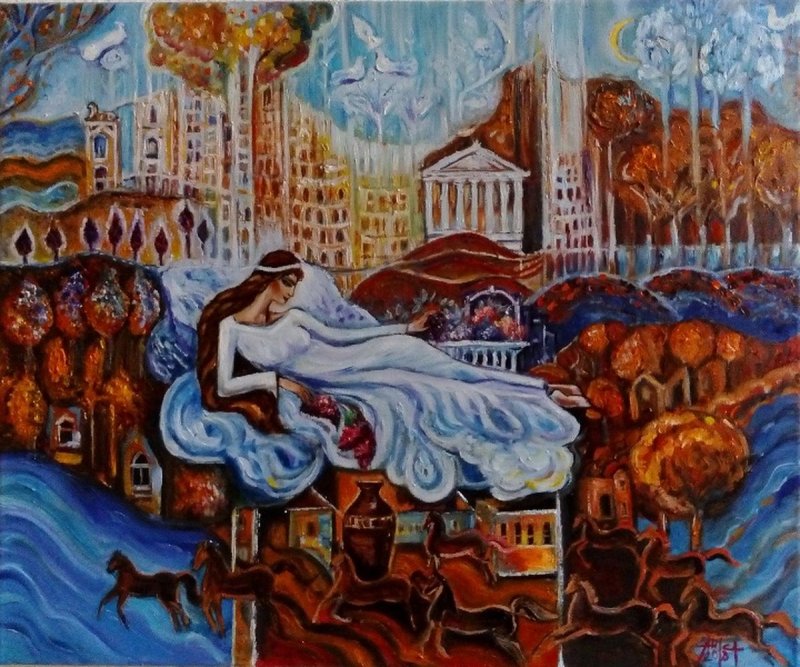 through space and time, Painting Anica Mladenovic