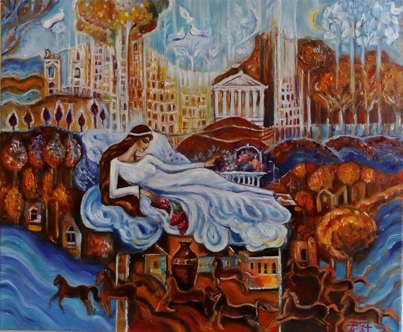 through space and time, Painting Anica Mladenovic