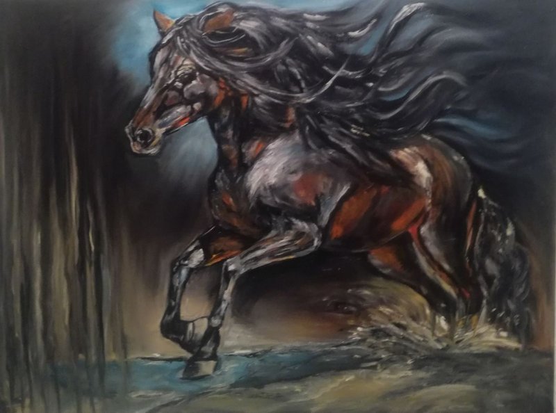 Time and woter, Painting Anica Mladenovic