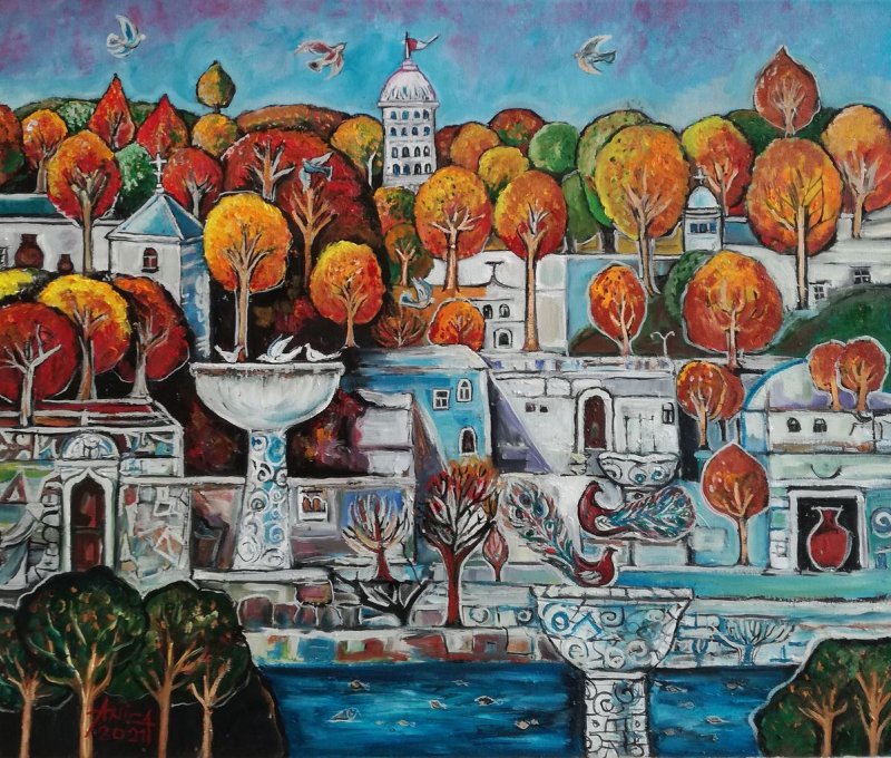 Mediteran garden, Painting Anica Mladenovic