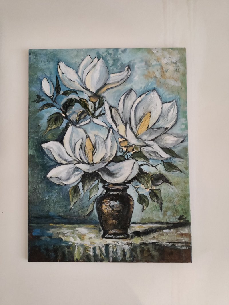 White magnoly, Painting Anica Mladenovic