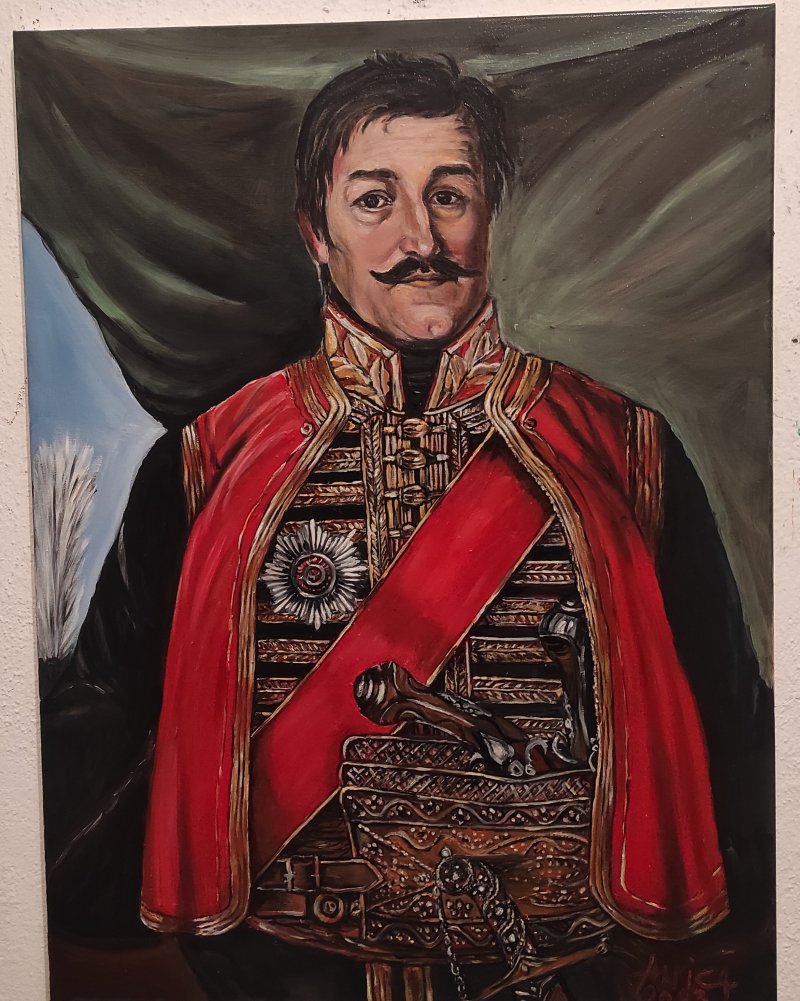 Portret Vozda Karadjordja, Slika Anica Mladenovic