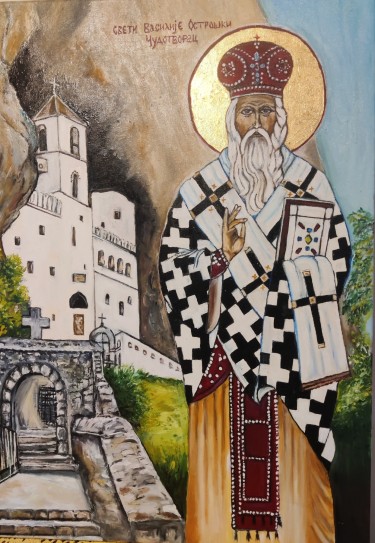 Sveti Vasilije Ostroški, Painting Anica Mladenovic