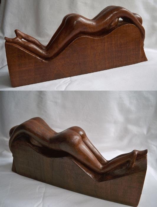 Women resting on belly, Sculpture Labus Slobodan